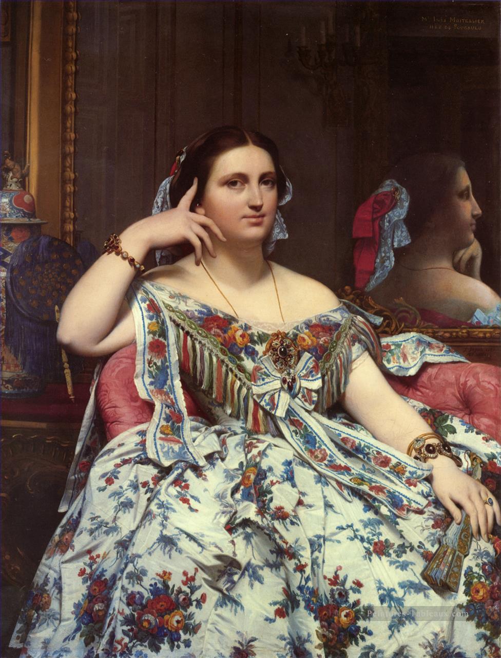 Madame Paul Sigisbert Moitessier Assis Néoclassique Jean Auguste Dominique Ingres Peintures à l'huile